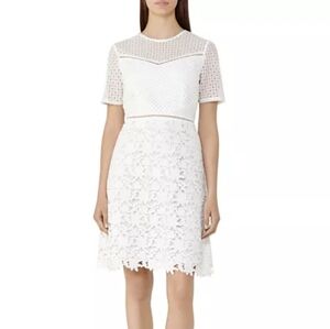 Reiss Heather Mix Off White Lace Dress